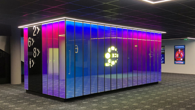 Adhesive-backed dichroic film